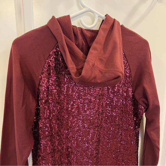 Isaac Mizrahi Live! Burgundy Zip Up Hoodie Jacket - Picture 10 of 16